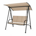 Hollywoodschaukel Stahl Beige 2-Sitzer 170x110x152 cm