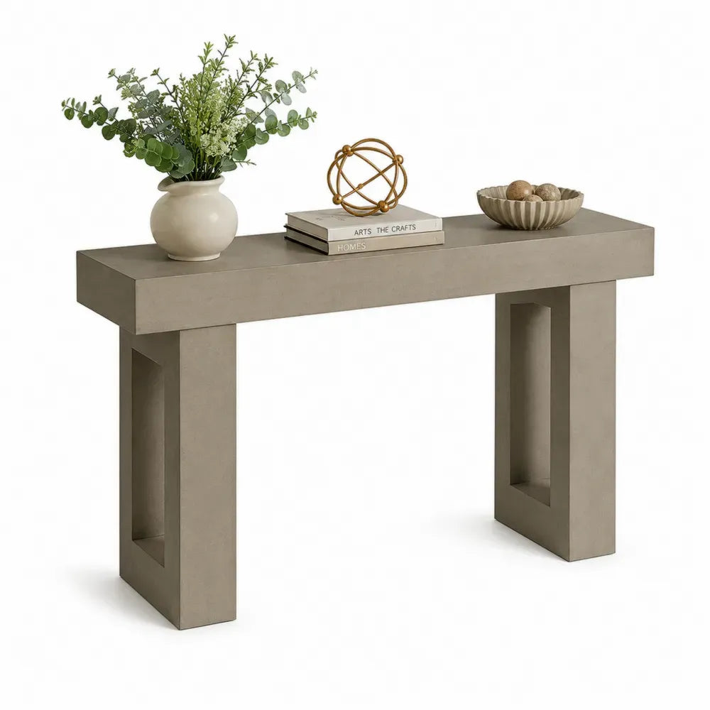 Konsolentisch Rechteckig MDF Hellbraun 120x35x80cm