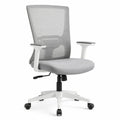 Ergonomischer Bürostuhl mit Netzrückenlehne und verstellbaren Armlehnen Grau