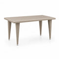 Rechteckiger Gartentisch aus Polyethylengeflecht 150x90x75cm Beige