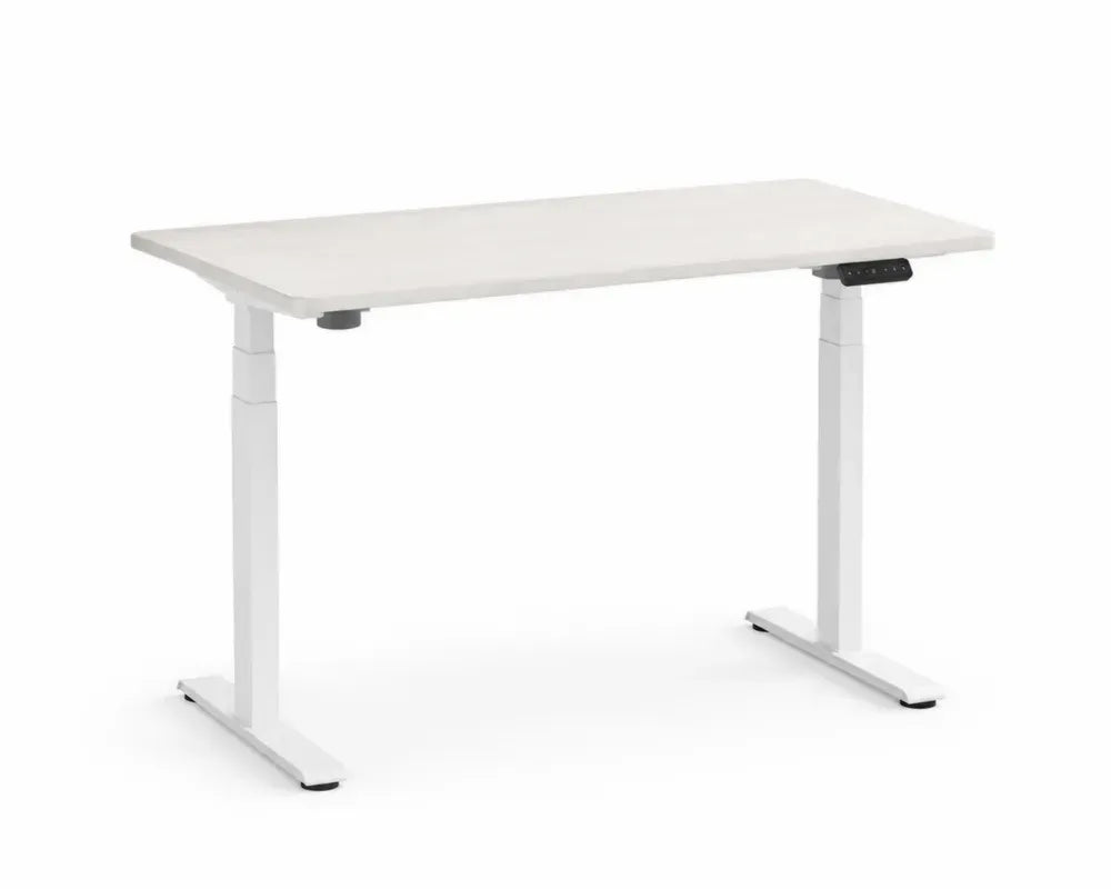Höhenverstellbarer Tisch MDF Weiß 120x60 cm