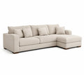 Ecksofa Beige Stoffbezug 250x150x85cm