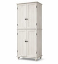 Kiefernholzschrank mit Türen, Weiß, 180x80x40 cm