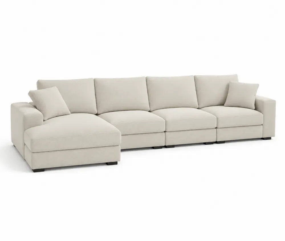 Modulares Sofa-Set Stoff Beige 340cm